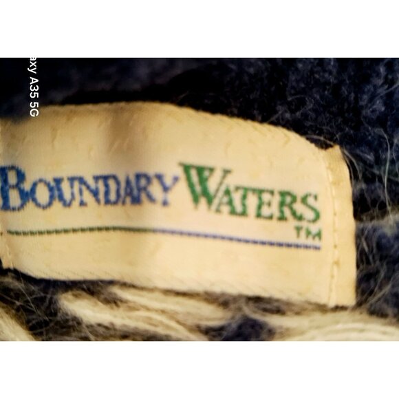 Boundary Waters Womens Blue Nordic Snowflake Sweater With Cowl Neck Size L Acryl - Picture 4 of 6